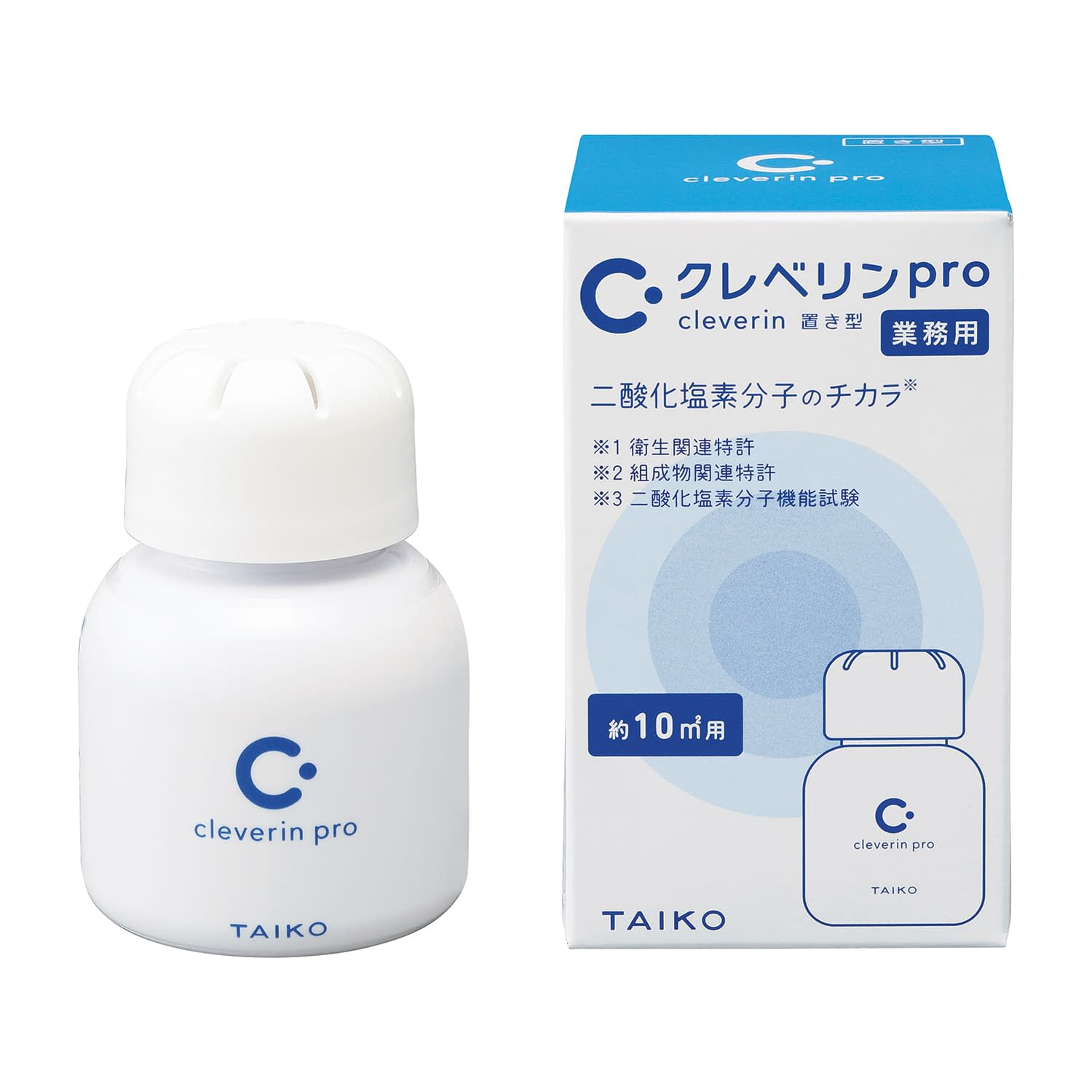 クレベリンPro 置き型 110090205(60G) 100個 大幸薬品 ホワイト 25-6990-00 殺菌消毒剤 消臭・除菌剤 消毒剤 物品用 除菌剤