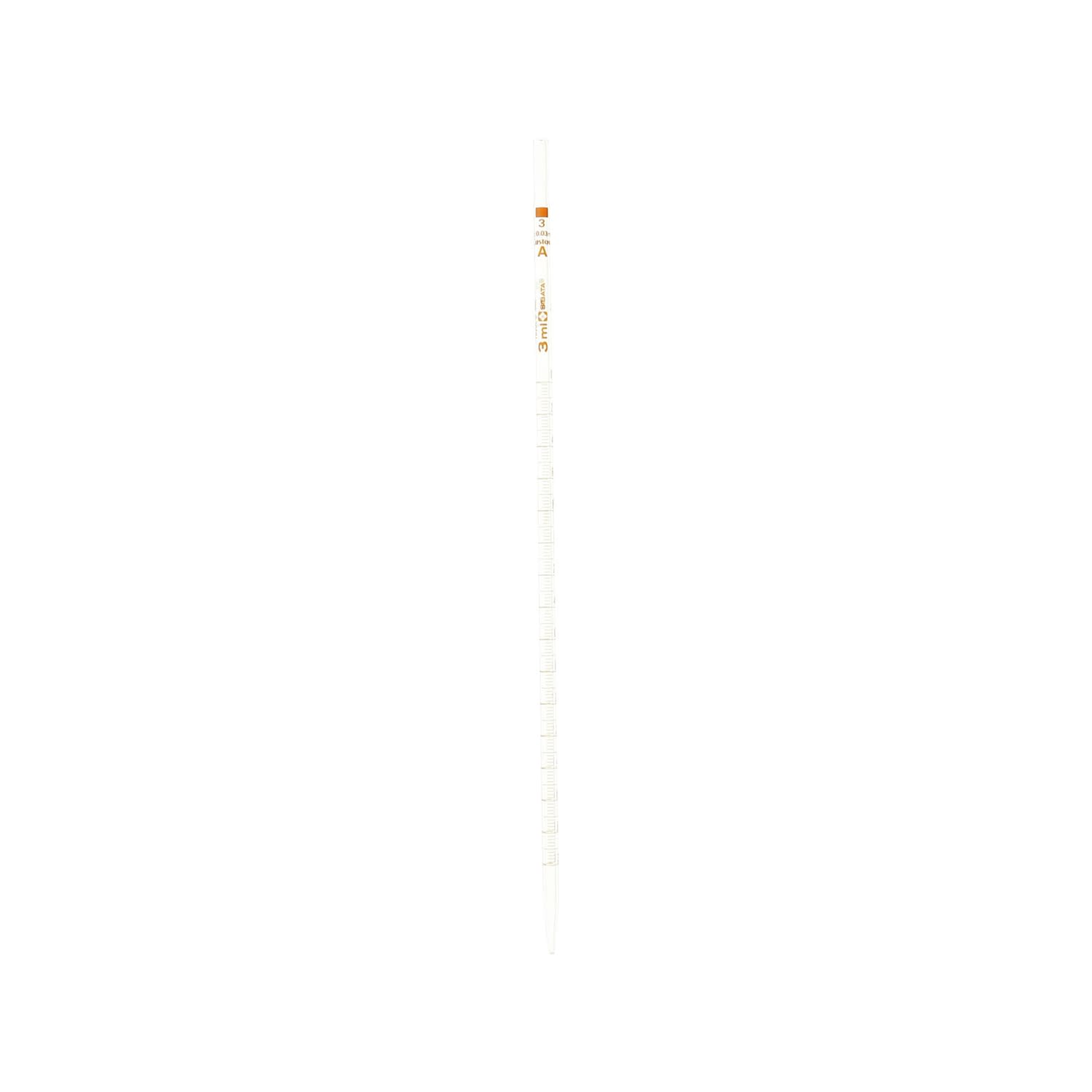 メスピペット カスタムA(中間目盛) 3ML(10ホン) 1箱 柴田科学 透明 25-6125-02 メスピペット