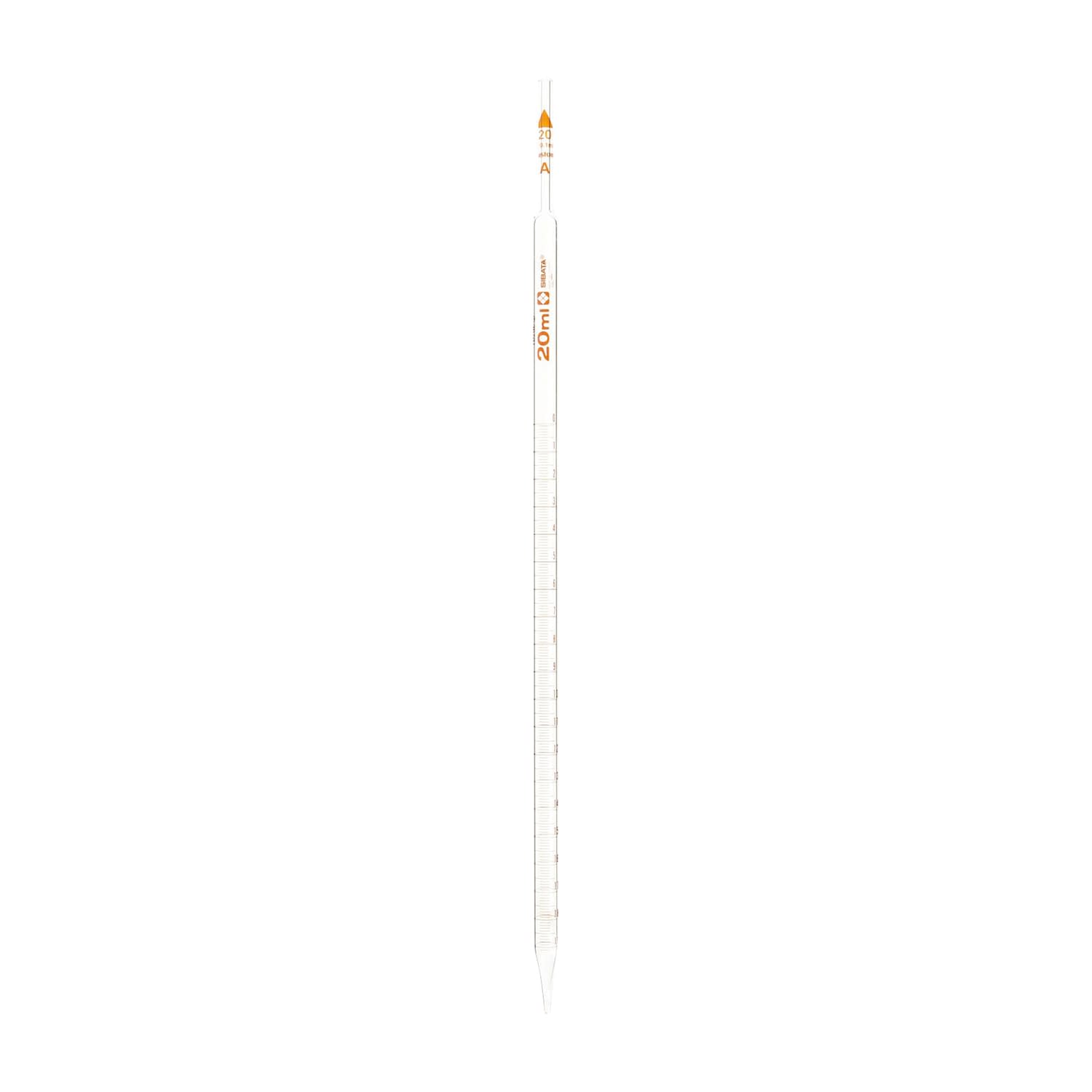 メスピペット カスタムA(先端目盛) 20ML(10ホン) 1箱 柴田科学 透明 25-6126-05 メスピペット