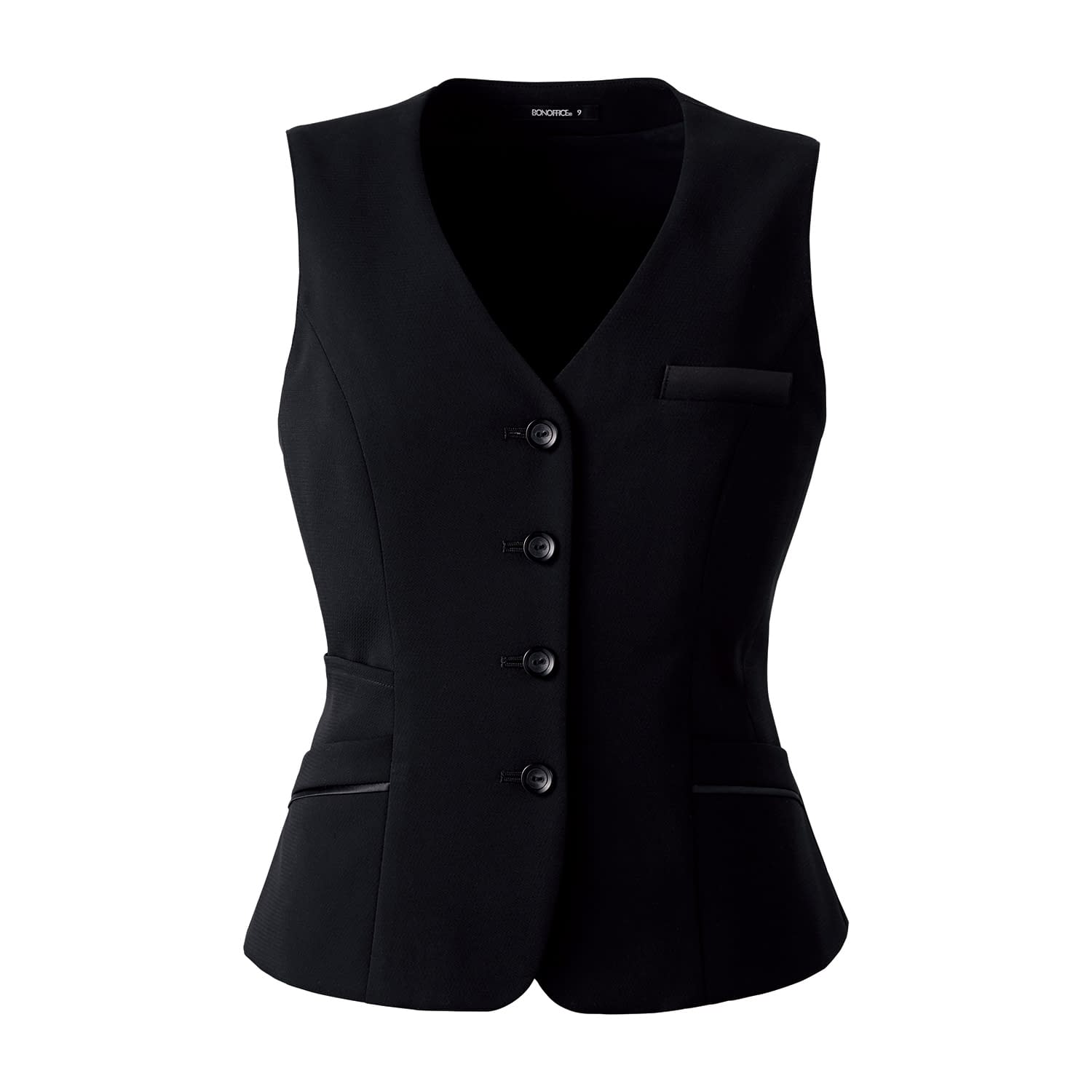 ベスト AV1271-16(17G)ブラック 1枚 ボンマックス ブラック 25-6585-15 事務服 ジャケット 事務服