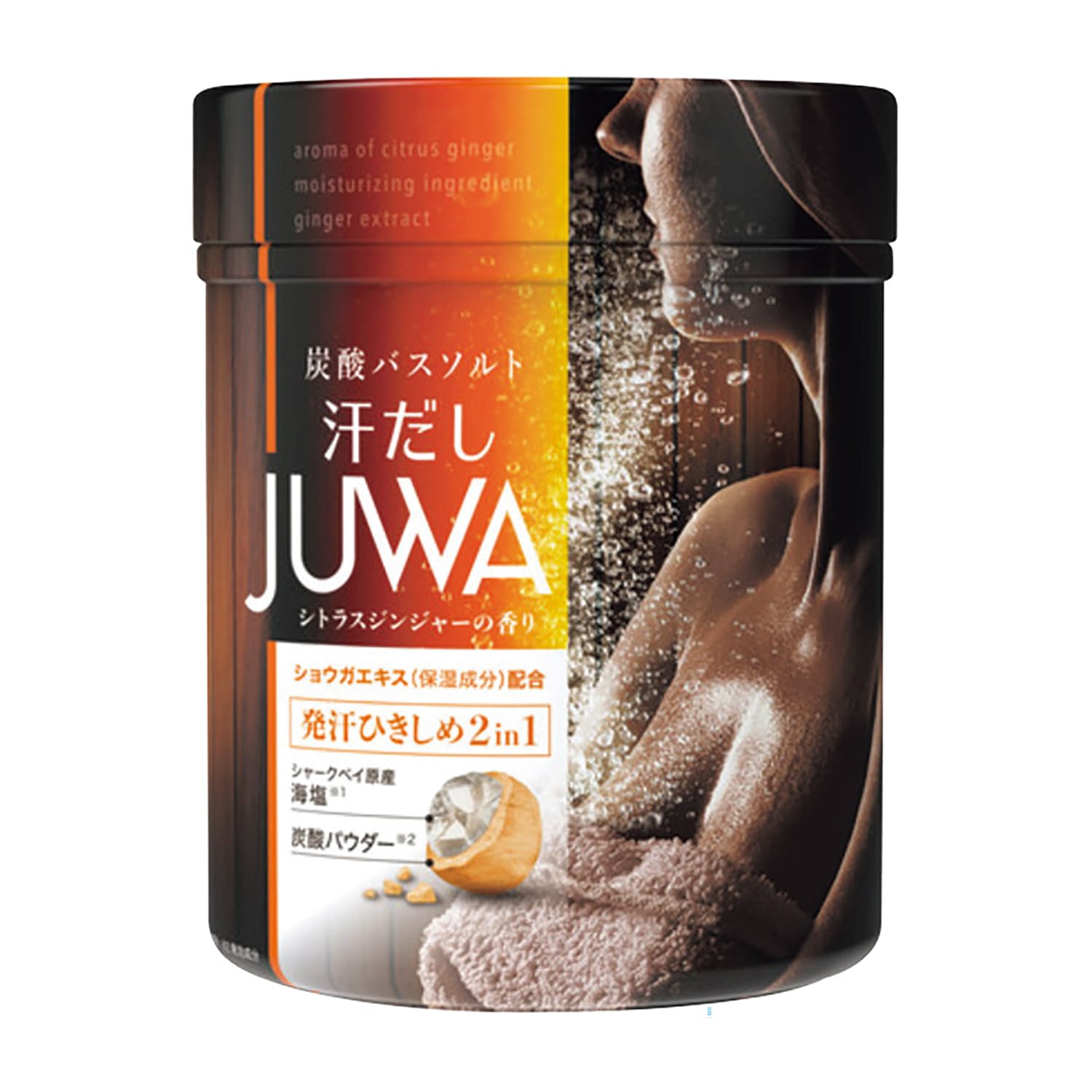 炭酸バスソルト 汗だしJUWA 22277-7(シトラスジンシャー) 12個 白元アース オレンジ 25-7337-00 ネックマッサージャー|マツヨシ 店