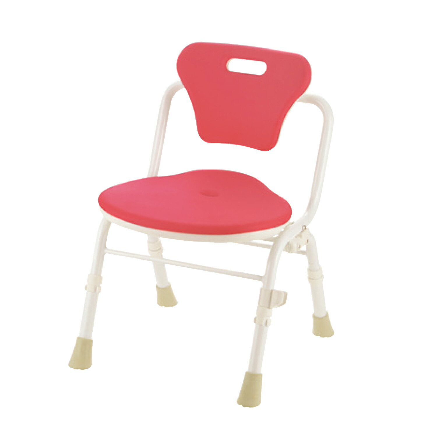やわらかシャワーチェアクレオ折460 19190(セツキ)ピンク 1台 リッチェル ピンク 25-4585-00 シャワーチェア バスベンチ