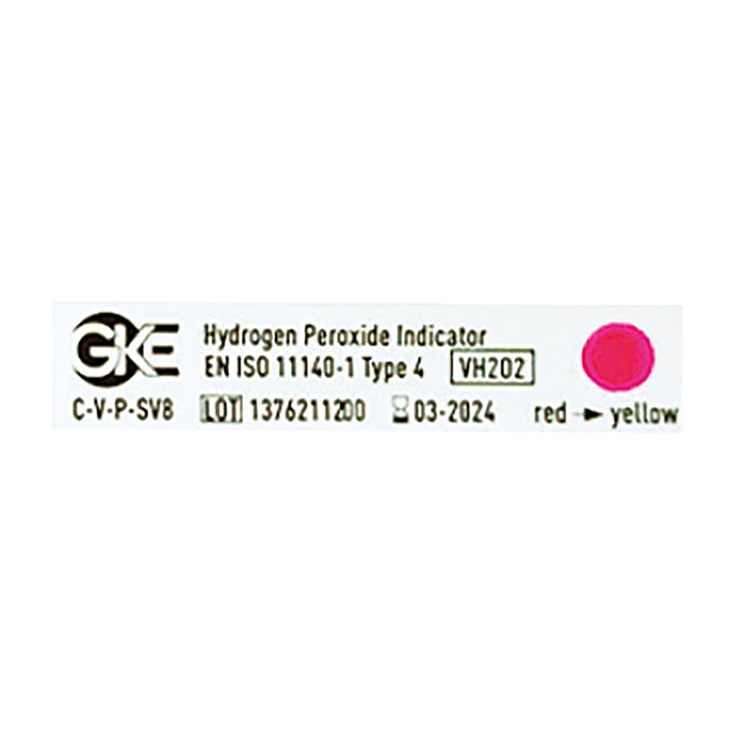 過酸化水素用タイプ4インジケータ GKE214-261-ENS(400マイ 1箱 gke 赤→橙 25-7056-01 インジケーター 滅菌 滅菌インジケーター