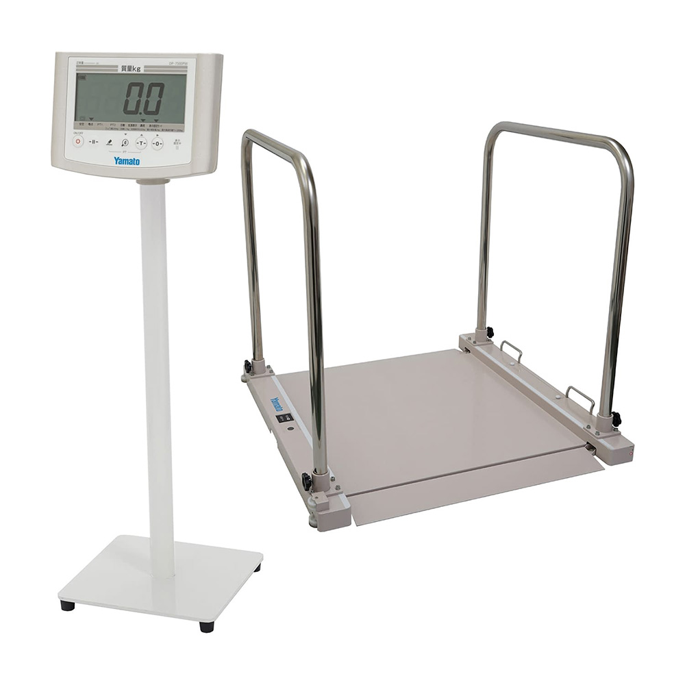 ヤマト バリアフリー体重計（検定品） DP-7500PW-T（テスリスタンド 1台 大和製衡 24-7266-02