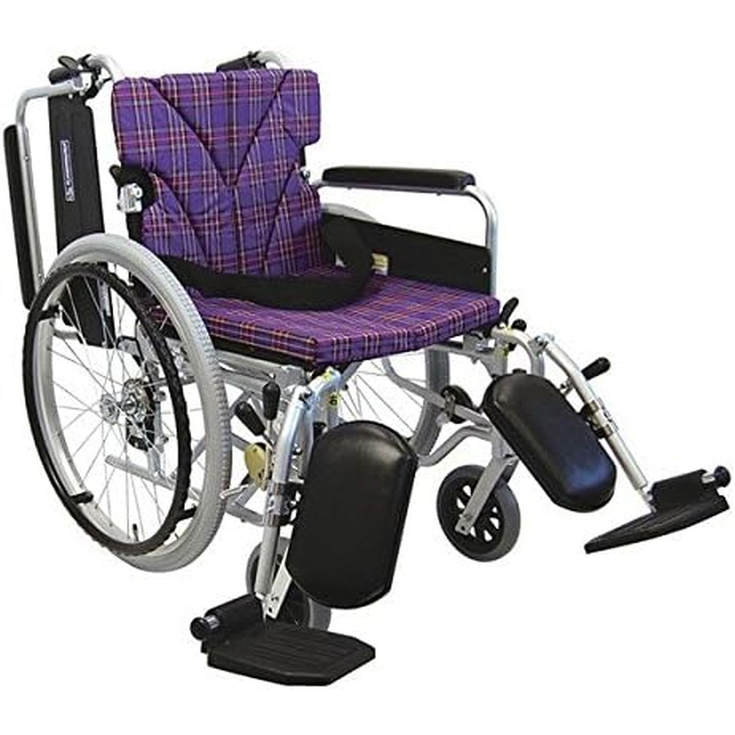 車いす（自走用・アルミ製）背折れ式 KA820-40ELB-SL カワムラサイクル