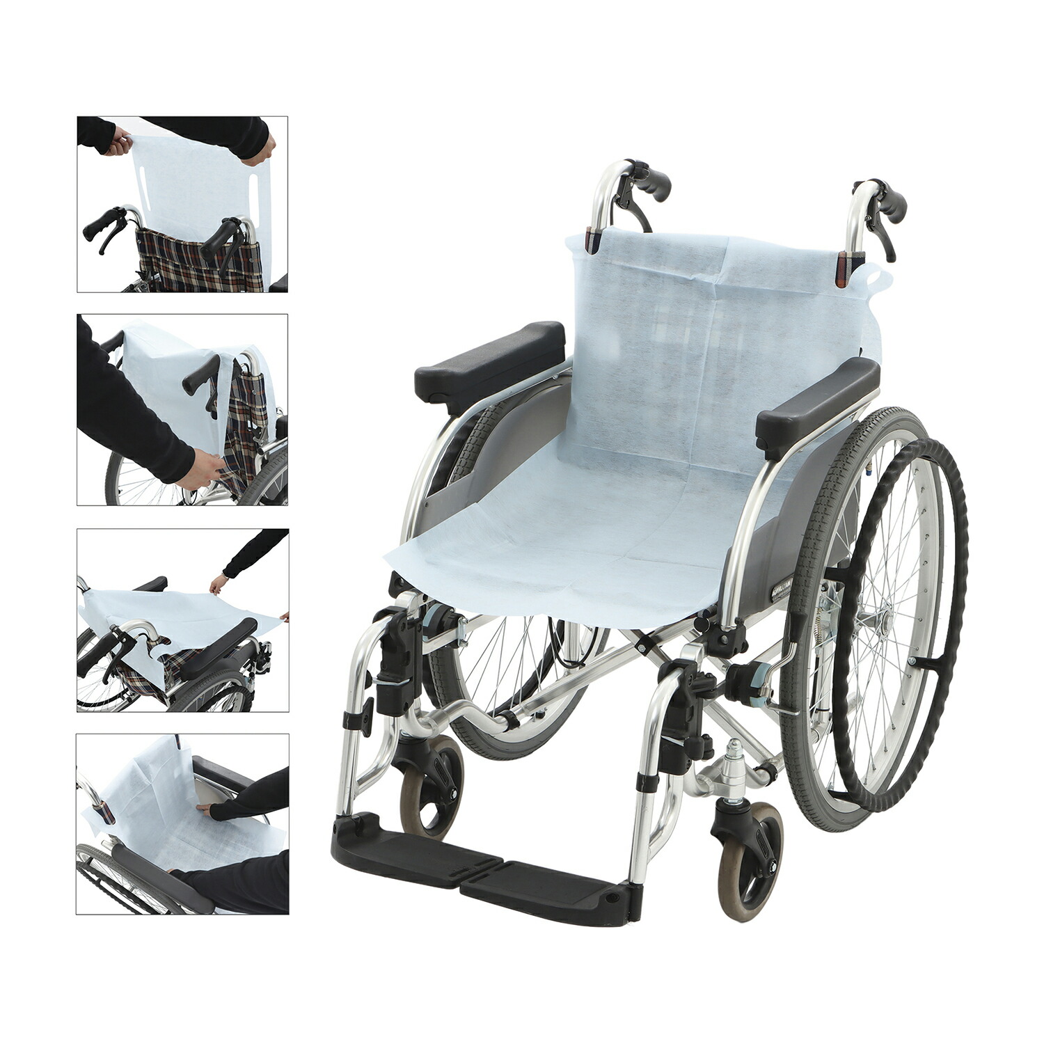 使い捨て車いすシートカバー 45-100 100マイ 車いす用オプション 25-2369-00 ケアメディックス|マツヨシ 店