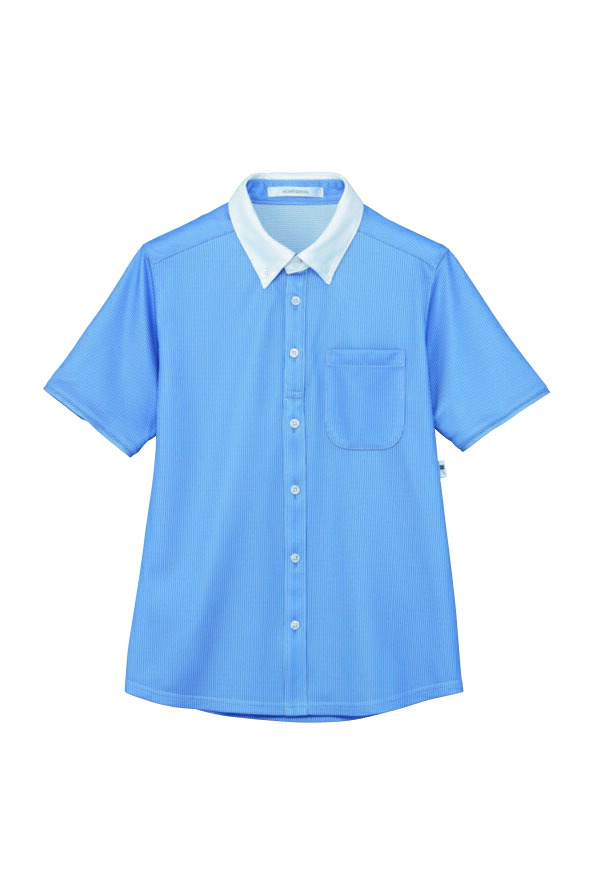 半袖ニットシャツ 男女兼用 HM2839-6 アオゾラ カーシーカシマ 6,713円