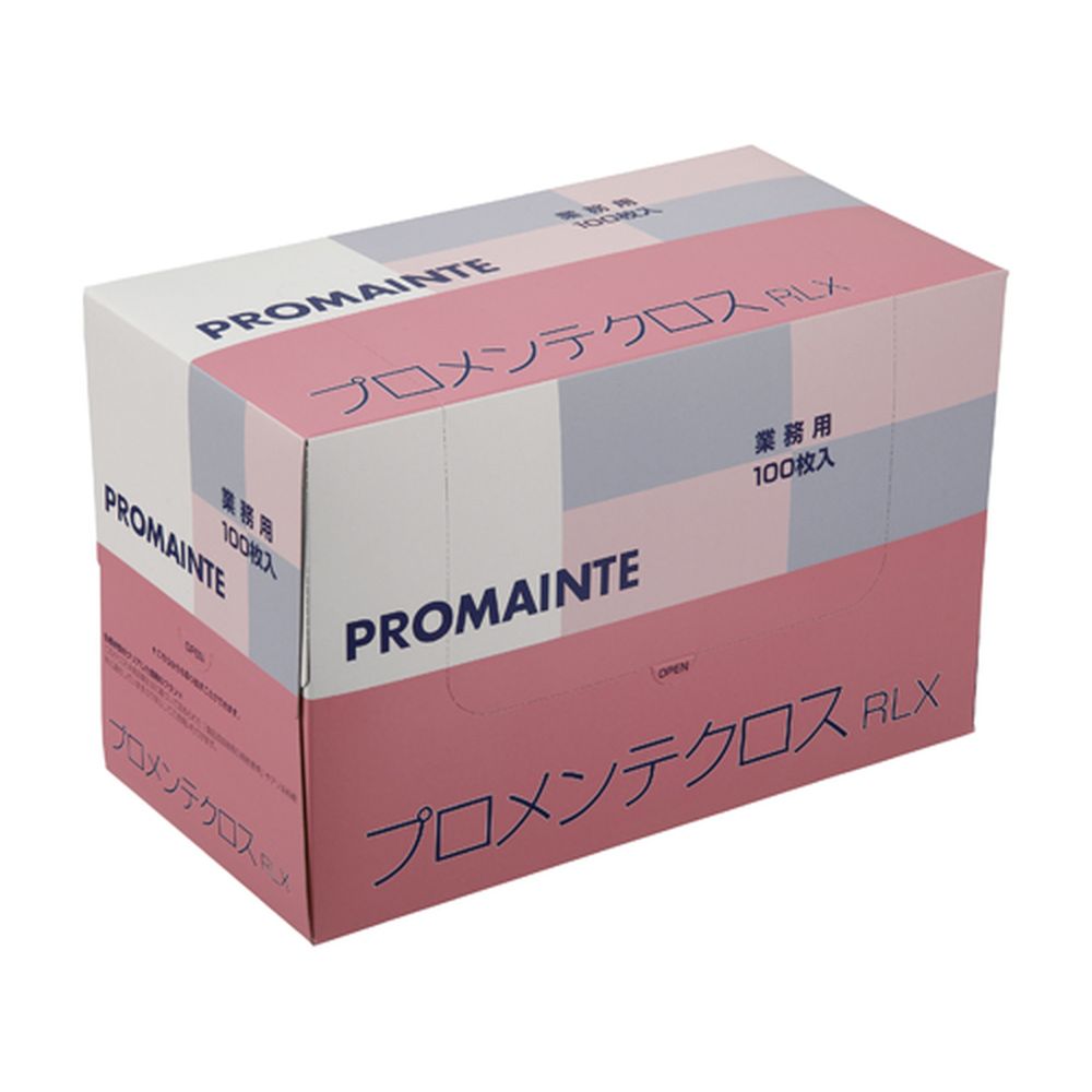 プロメンテクロス（ピンク） RLXP（30X60）100マイX6ハコ 1梱 明星産商 24-7093-01 ミクロファイバー 掃除用品 業務用 ダストクロス 吸水クロス 布巾 メンテナンス用品 清掃グッズ 拭き取りクロス 高品質クロス