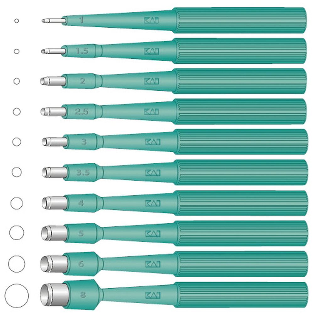 KAI生検トレパン（ロングタイプ） BP-L20K（2．0MM）20ホンイリ 1箱 カイインダストリーズ 05-3515-01※使用予定施設をご連絡ください※ 医療器具 使い捨て サンプリング バイオプシー 皮膚生検 精密器具 ステンレス製 臨床検査 病理診断