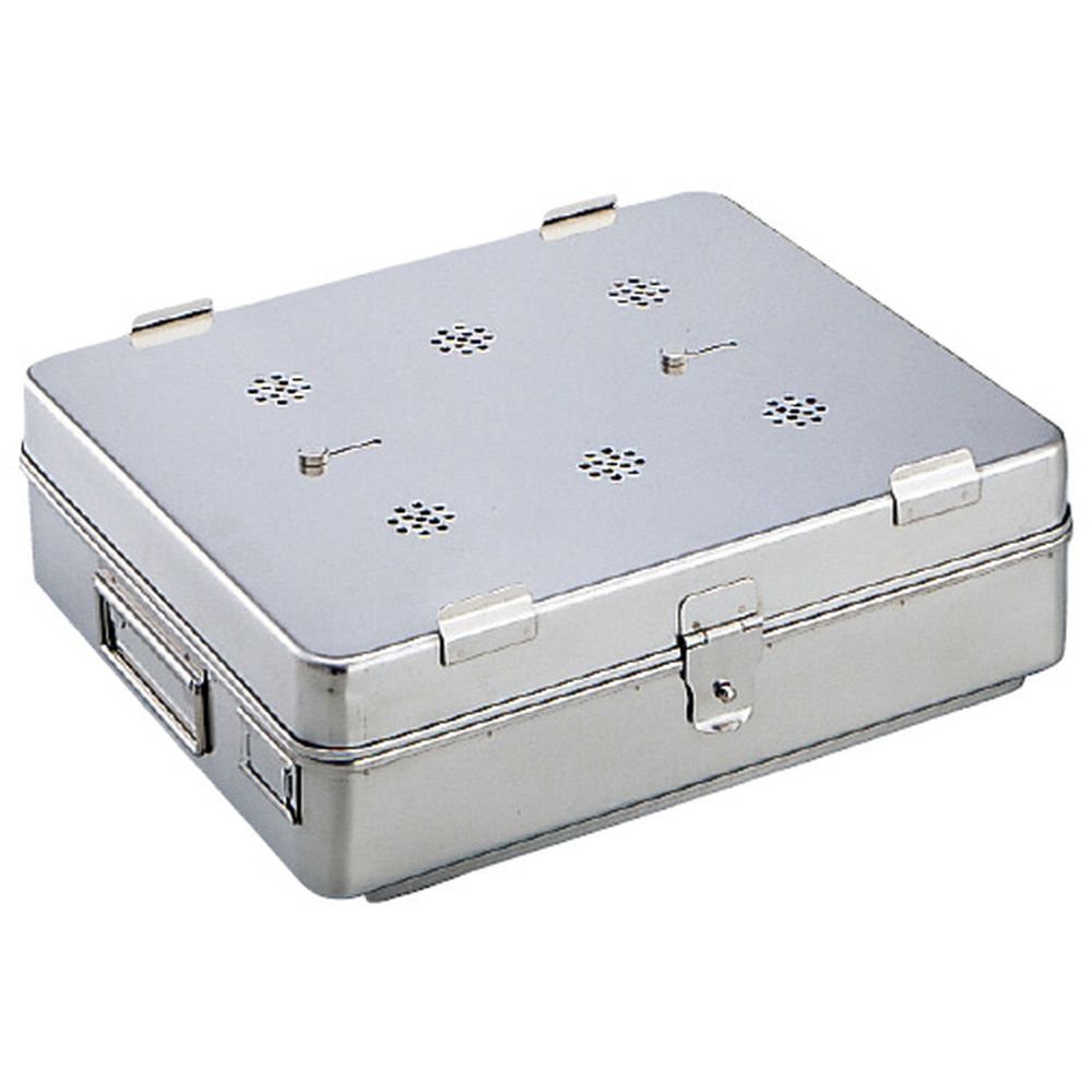 中材用角型カスト（深型）小 M-34E（29．5X23X9．5CM 1個 松本製器 03-3055-01 プラスチック容器 ステンレス製カスト 実験用カスト 保管容器 軽量容器 操作簡単 清掃容易 錆びにくい スタッキング可能 耐薬品性