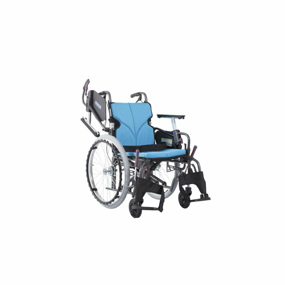 低床車いす（アルミ製）自走用 黒メッシュ68 KMD-C20-38-LO 1台 カワムラサイクル 24-7621-0008