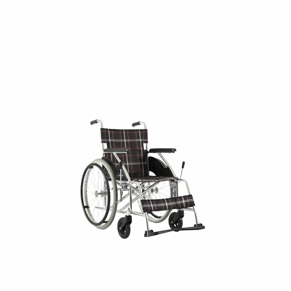 車いす（自走用・アルミ製）背固定式 KV22-40N 1台 カワムラサイクル 24-7622-00 介護用品 車椅子アクセサリー シートクッション 安全ベルト 折りたたみ式 軽量 アルミフレーム 歩行補助 高齢者向け リハビリ用品 屋内外使用