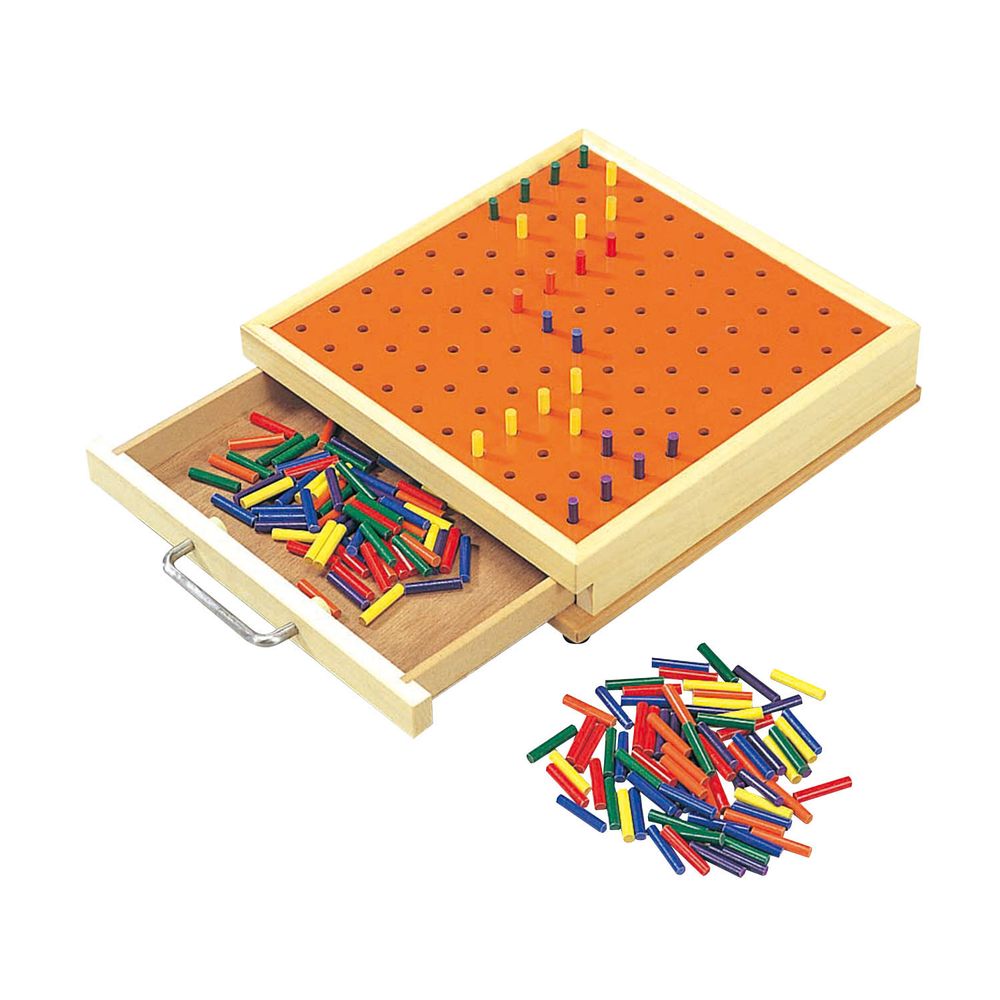 中型ペグボードセット 240 1個 プラス 23-7293-00 パズルボード トレーニングツール 教育用おもちゃ 子供向け玩具 手先トレーニング 感覚発達 発想力育成 学習支援具 コンパクト収納 自由研究
