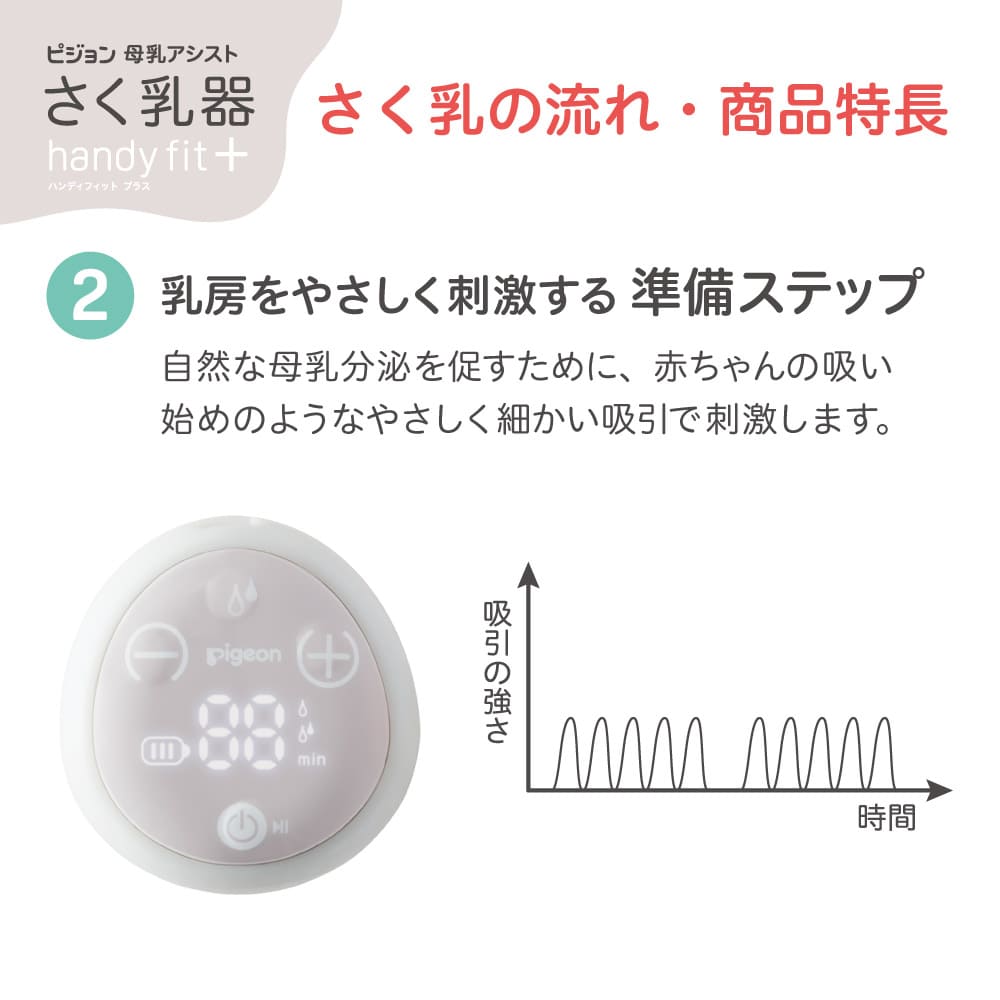 さく乳器 電動 HandyFit＋ ピジョン 1026453 25-3710-00 搾乳器 ベビー 