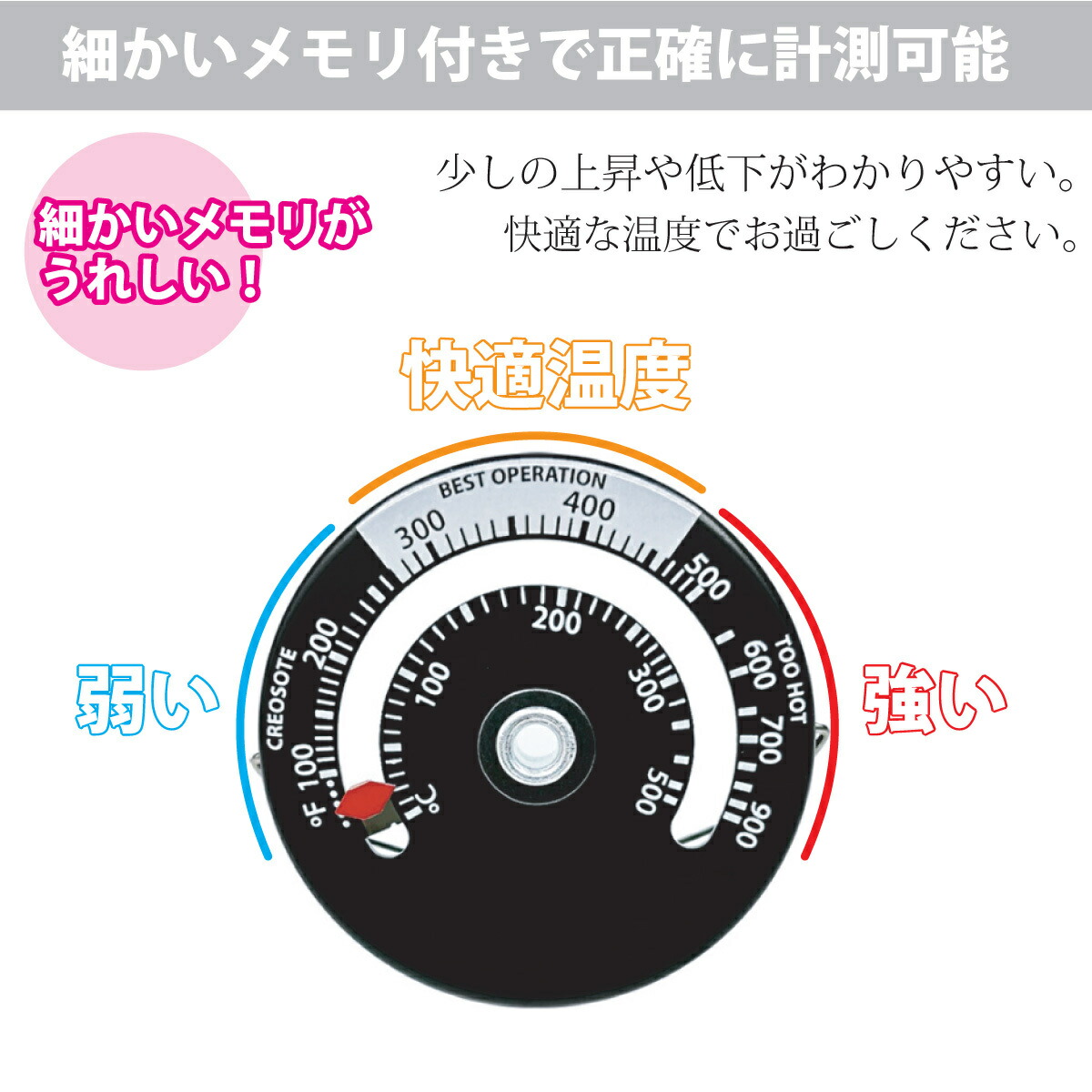 楽天市場 送料無料 温度計 マグネット ストーブ温度計 薪ストーブ 反射ストーブ温度計 ピザ釜 磁石 500度まで計測 マグネット式 暮らしの雑貨ストア マシュー