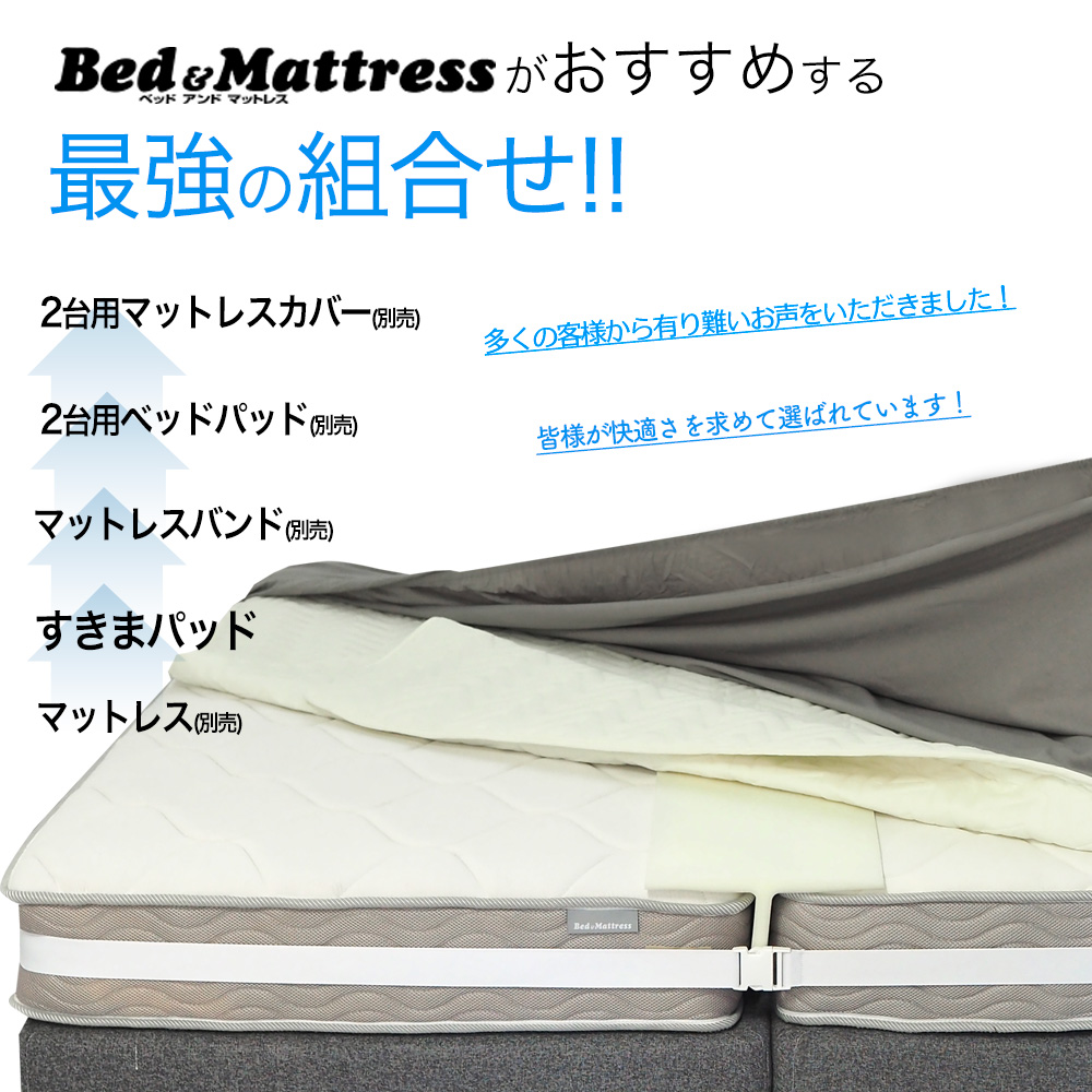 すきまパッド ファミリーサイズ 2台のつなぎ目をうめるベッド用すきまパッド すきまスペーサー 段差がなくなる 寝具 