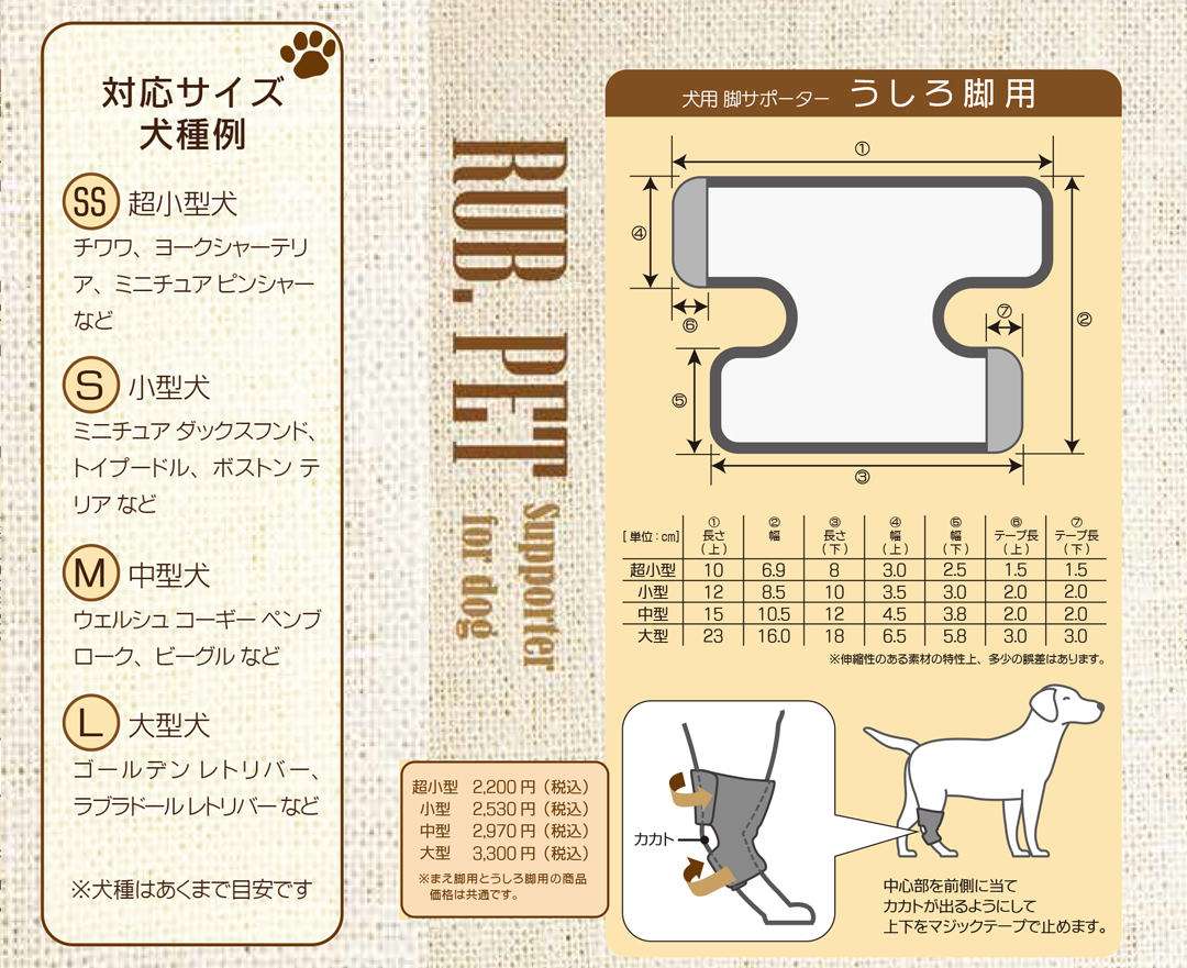 ポイント10倍】 山本化学工業 犬用サポーター 超小型犬用 <br>愛犬 脚