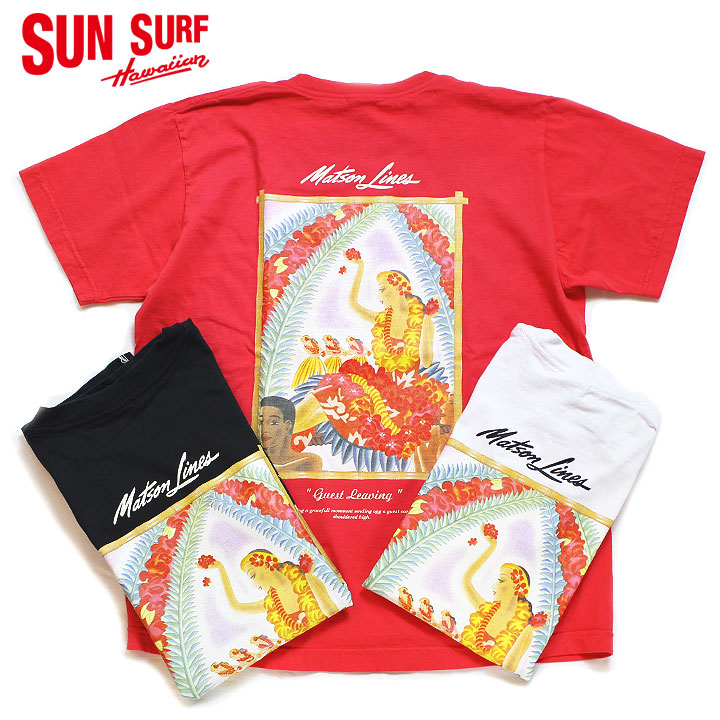 SUNSURF PRINT T-SHIRTS “GUEST LEAVING” Style No.SS79352