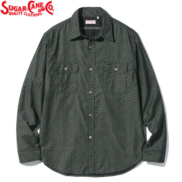 Sugar Cane FICTION ROMANCE 3.8oz. FRENCH SATEEN WORK SHIRT No.SC29265