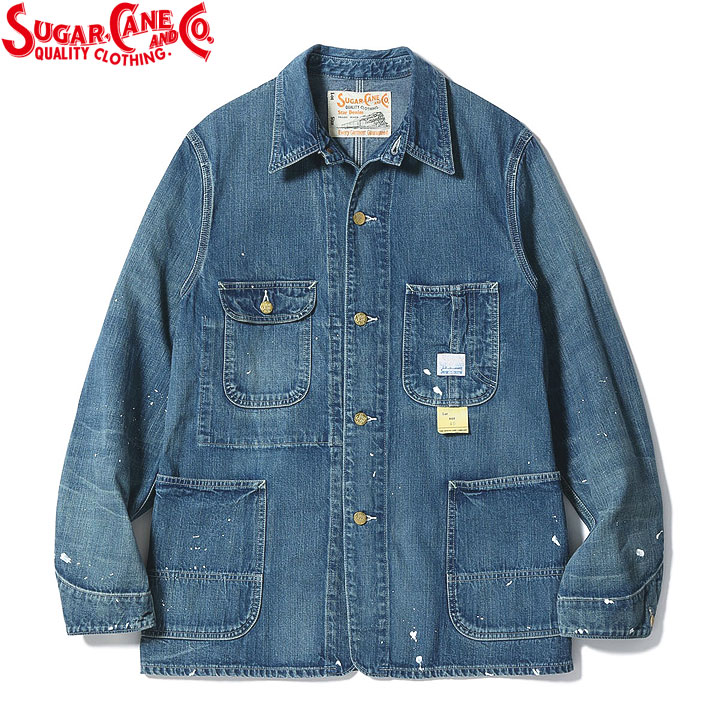 SUGAR CANE11薬局衡オンス. BLUE DENIMWORK COAT AGED MODELStyle no. SC15708