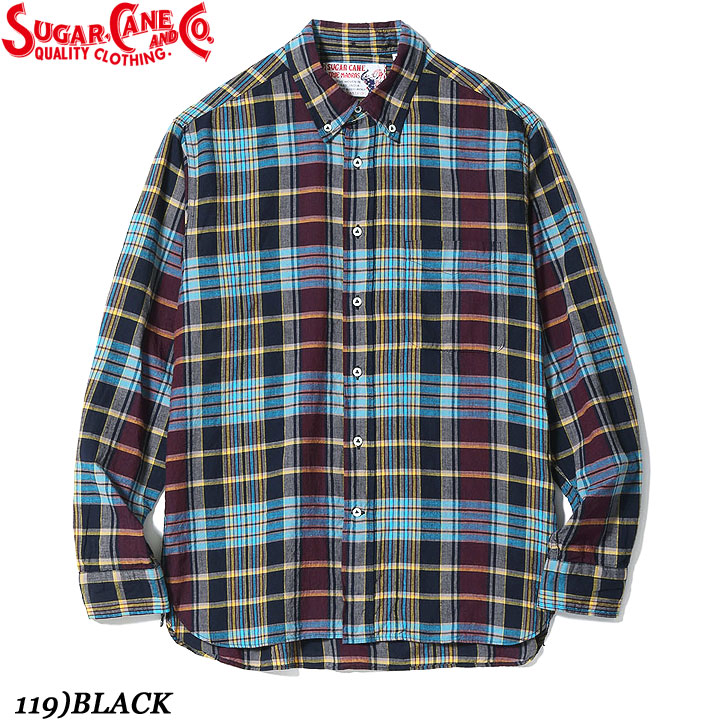 Sugar Cane INDIA MADRAS CHECK BUTTON DOWN SHIRT No.SC29513