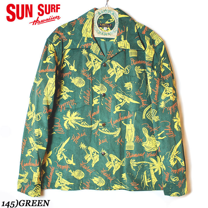 SUN SURF サンサーフ 2025FW COTTON CORDUROY L/S HAWAIIAN SHIRT “HISTRICAL EVIDENCE” No.SS29582
