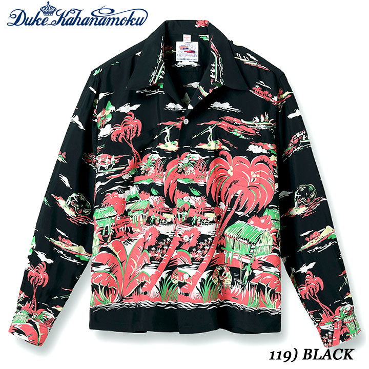 DUKE KAHANAMOKU SPECIAL EDITION RAYON L/S “HAWAIIAN VILLAGE” Style No.DK29041