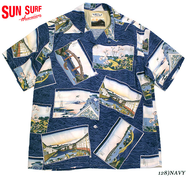 SUN SURF日本の装飾×葛飾北斎アロハシャツRAYON S/S \