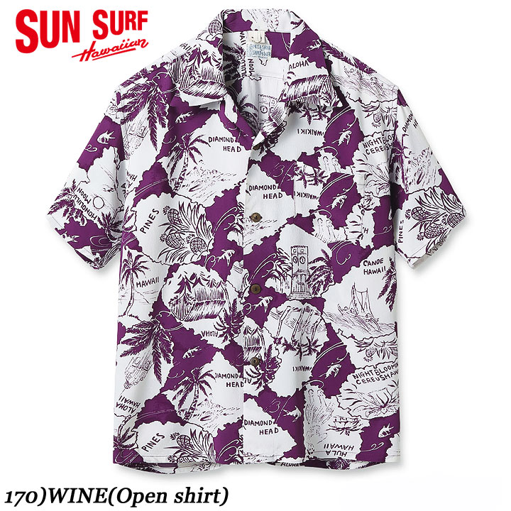 SUN SURFSPECIAL EDITIONRayonHawaiian Shirt“MEMORY IN HAWAII” (OPEN SHIRT)Style No. SS39276|MAUNA KEA GALLERIES