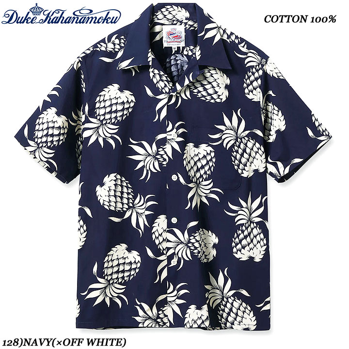 DUKE KAHANAMOKUCOTTON HAWAIIAN SHIRT&ldquo;DUKE'S PINEAPPLE&rdquo;No.DK37811｜MAUNA KEA GALLERIES