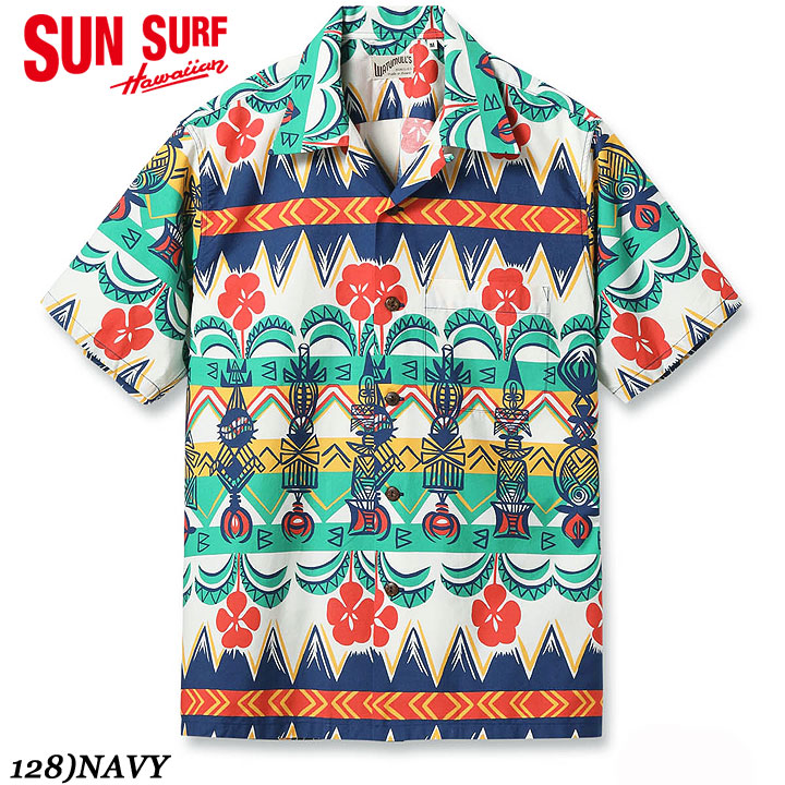 SUN SURF コットン S/S 2025 COTTON BROAD OPEN SHIRT “TROPICAL WOODCUT” No.SS39504