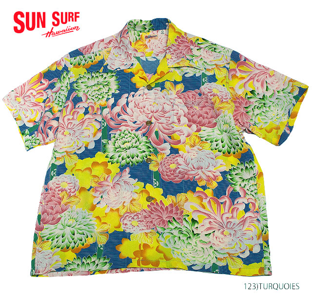 SUN SURF サンサーフ アロハシャツRAYON S/S\"COVERED WITH CHRYSANTHEMUM\""Style No.SS38043"