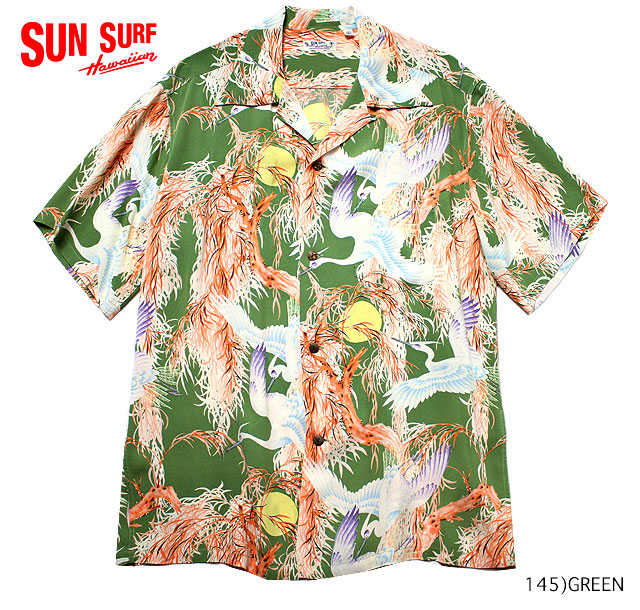 サンサーフ　スペシャルエディションKAIKAMAHINE SS31813 鶴　松 楽天市場】SUN SURF サンサーフ アロハシャツRAYON S/S SPECIAL