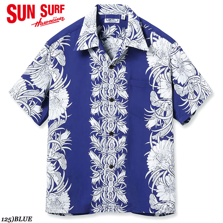 SUN SURFRAYON S/S 2026HAWAIIAN SHIRT“NIGHT BLOOMING CEREUS BORDER”No.SS39612|MAUNA KEA GALLERIES