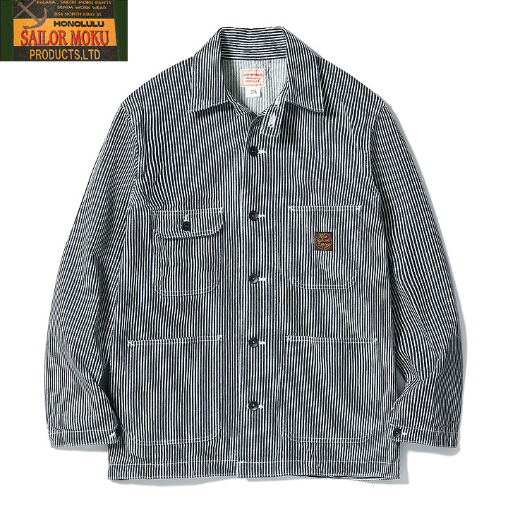 SUN SURFサンサーフ 2026SSSAILOR MOKU PRODUCTS12.5oz. HICKORY STRIPE WORK JACKETNo.SM15903|MAUNA KEA GALLERIES