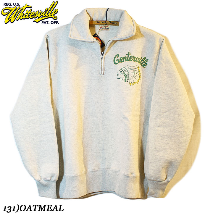 WHITESVILLEホワイツヴィルHALF ZIP SWEAT SHIETW/PRINTNo.WV69618