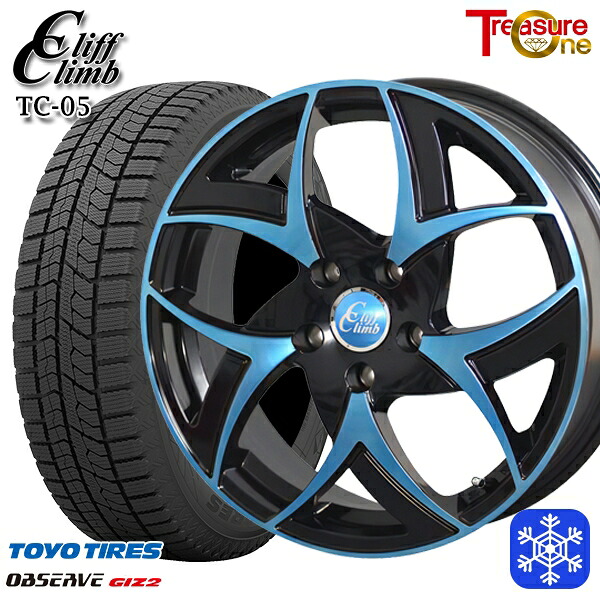 215/50R17 ステップワゴン セレナ 2024~2025年製 トーヨー オブザーブ ギズ2 トレジャーワン クリフクライム TC05 BP/ブルークリア 17インチ 6.5J 5H114.3 スタッドレスタイヤホイール4本セット|エムオートギャラリー