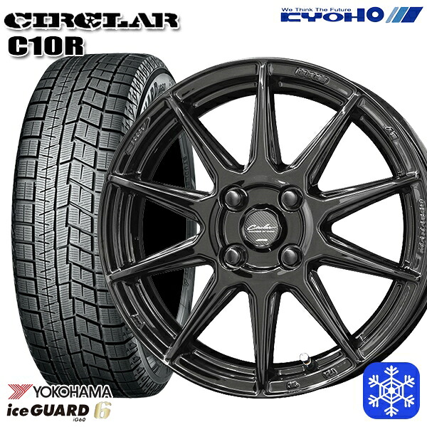 【新品 スタッドレス1台分4本セット】 185/60R15 ヤリス ヴィッツ 2023～2024年製 ヨコハマ アイスガード IG60 KYOHO サーキュラー C10R GB 15インチ 5.5J 4H100