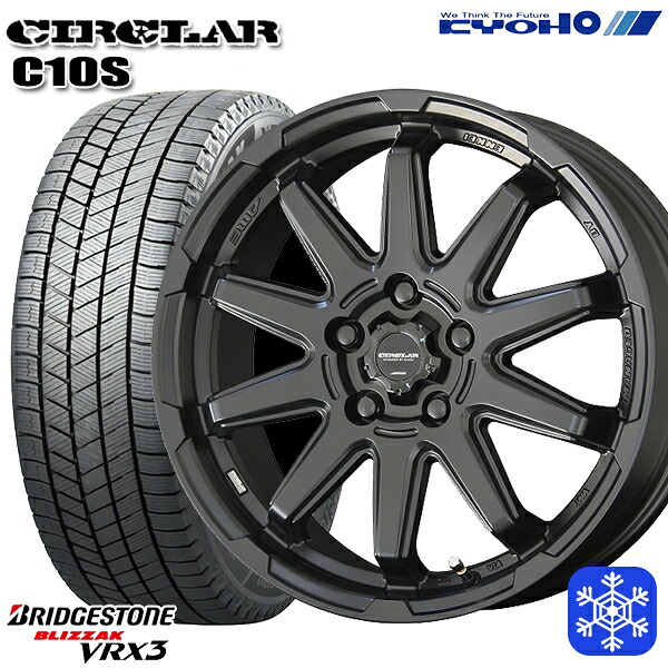 195/60R16 セレナ ステップワゴン 2024~2025年製 ブリヂストン ブリザック VRX3 KYOHO サーキュラー C10S MB 16インチ 6.5J 5H114.3 スタッドレスタイヤホイール4本セット|エムオートギャラリー