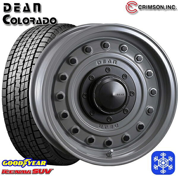 265/65R17 ハイラックス プラド 2023～2024年製 グッドイヤー アイスナビSUV クリムソン ディーンコロラド SG 17インチ 8.0J 6H139.7 スタッドレスタイヤホイール4本セット｜エムオートギャラリー