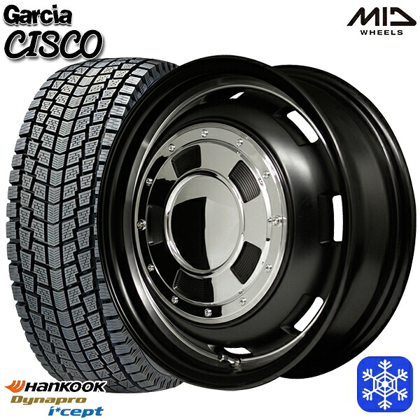 【新品 スタッドレス1台分4本セット】 175/80R16 ジムニー 2025年製 ハンコック ダイナプロアイセプト RW08 MID ガルシアシスコ ブラックムーン 16インチ 5.5J 5H139.7