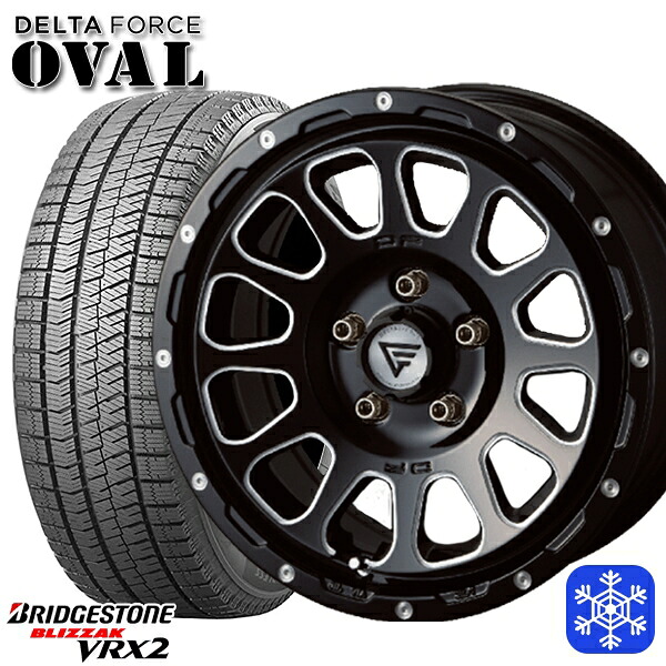 215/65R16 98Q アルファード ヴェルファイア 2023~2024年製 ブリヂストン ブリザック VRX2 デルタフォースオーバル ブラックマシニング 16インチ 7.0J 5H114.3 スタッドレスタイヤホイール4本セット|エムオートギャラリー