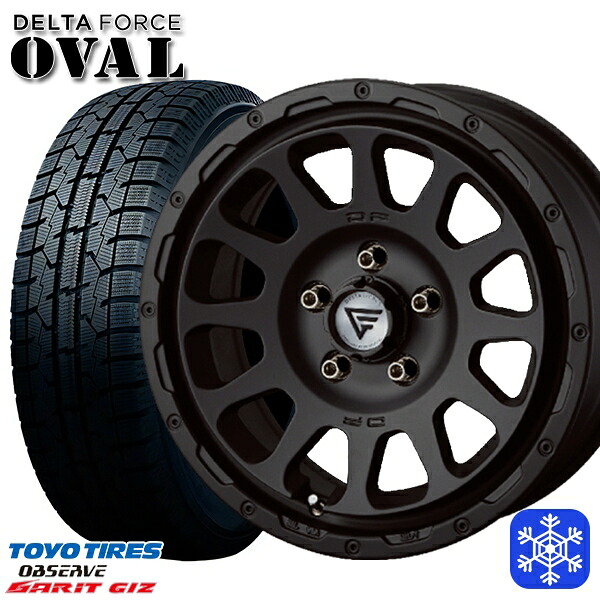 【新品 スタッドレス1台分4本セット】 225/50R17 アテンザスポーツ エスティマ 2022年製 トーヨー ガリット ギズ デルタフォースオーバル マットブラック 17インチ 7.0J 5H114.3 ｜エムオートギャラリー