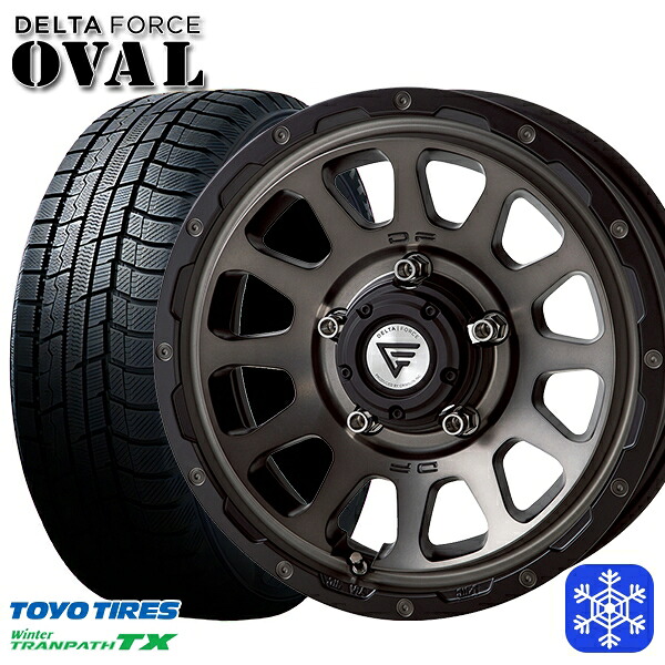 215/70R16 100Q ジムニー 2025年製 トーヨー ウィンタートランパス TX デルタフォースオーバル マットスモークポリッシュ 16インチ 5.5J 5H139.7 スタッドレスタイヤホイール4本セット｜エムオートギャラリー