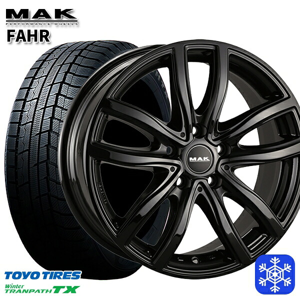 205/65R16 BMW U06用 2025年製 トーヨーウィンター トランパス TX MAK FAHR グロスブラック 16インチ 7.0J 5H112 +41 スタッドレスタイヤホイール4本セット|エムオートギャラリー
