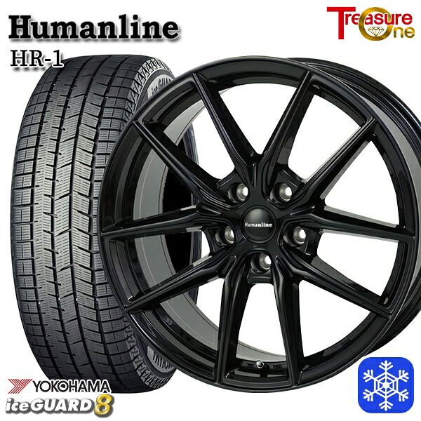 【新品 スタッドレス1台分4本セット】 195/65R15 ノア ヴォクシー 2025年製 ヨコハマ アイスガード8 IG80 トレジャーワン ヒューマンライン HR1 BK 15インチ 6.0J 5H114.3