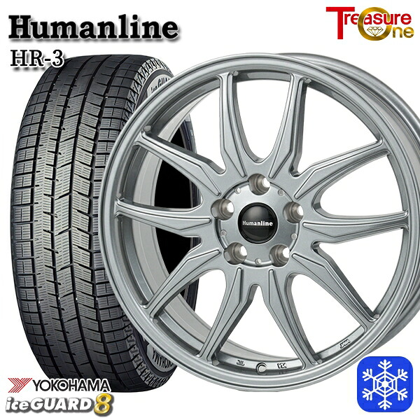 225/60R18 40アルファード 2025~2026年製 ヨコハマ アイスガード8 IG80 トレジャーワン ヒューマンライン HR3 DS 18インチ 7.0J 5H120 スタッドレスタイヤホイール4本セット|エムオートギャラリー