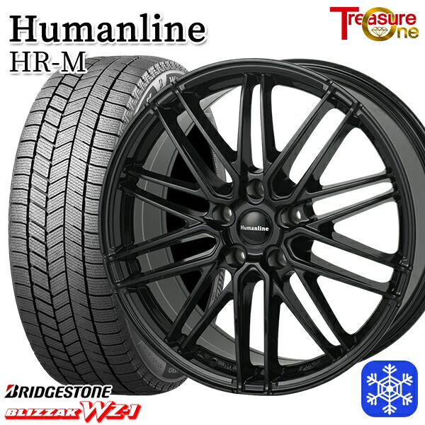 215/50R18 ヤリスクロス ジューク 2025~2026年製 ブリヂストン ブリザック WZ1 トレジャーワン ヒューマンライン HRM BK 18インチ 7.5J 5H114.3 スタッドレスタイヤホイール4本セット|エムオートギャラリー