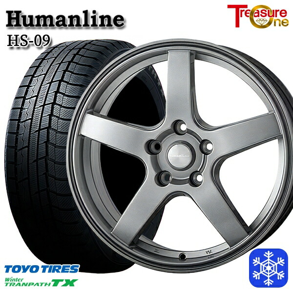 【新品 スタッドレス1台分4本セット】 235/55R18 RAV4 NX 2023～2024年製 トーヨー ウィンタートランパス TX トレジャーワン ヒューマンライン HS09 DG 18インチ 7.0J 5H114.3