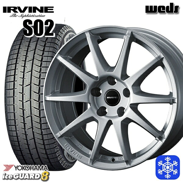 MINI（F55/F56） 175/65R15 2025～2026年製 ヨコハマ アイスガード8 IG80 Weds アーヴィン S02 SI 15インチ 6.0J 5H112+45 スタッドレスタイヤホイール4本セット｜エムオートギャラリー